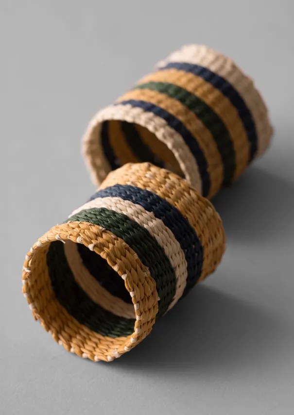 Clearance Hand Woven Iraca Napkin Rings Textiles|Kitchen