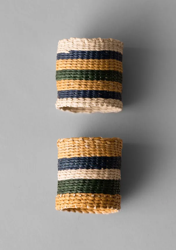 Clearance Hand Woven Iraca Napkin Rings Textiles|Kitchen