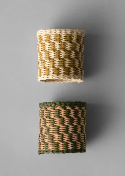 Hot Hand Woven Iraca Napkin Rings Textiles