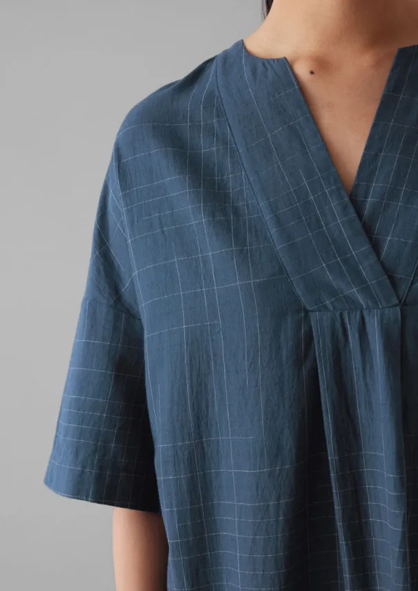 Online Hand Woven Sketched Check Nightdress Women Nightwear|Loungewear