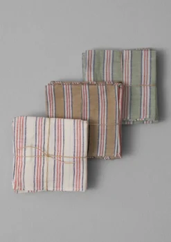 Outlet Hand Woven Stripe Napkin Set Textiles|Kitchen