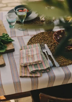 Outlet Hand Woven Stripe Napkin Set Textiles|Kitchen