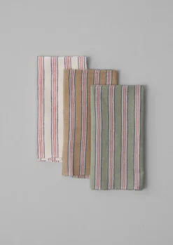 Outlet Hand Woven Stripe Napkin Set Textiles|Kitchen