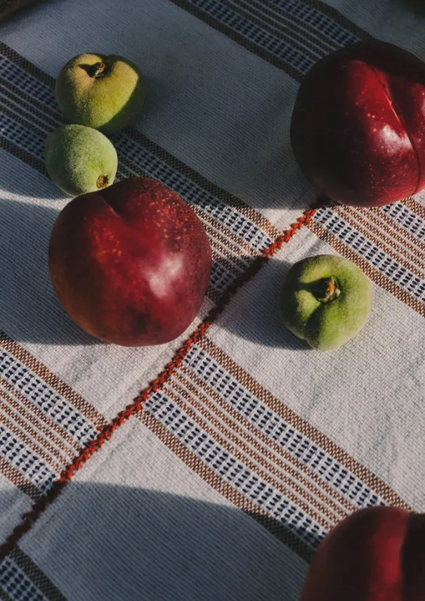 Hot Hand Woven Stripe Tablecloth Textiles|Kitchen