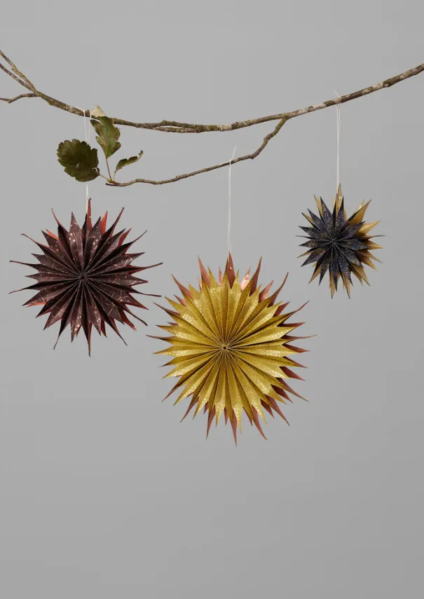 Outlet Hanging Lokta Paper Star Set Christmas Decorations