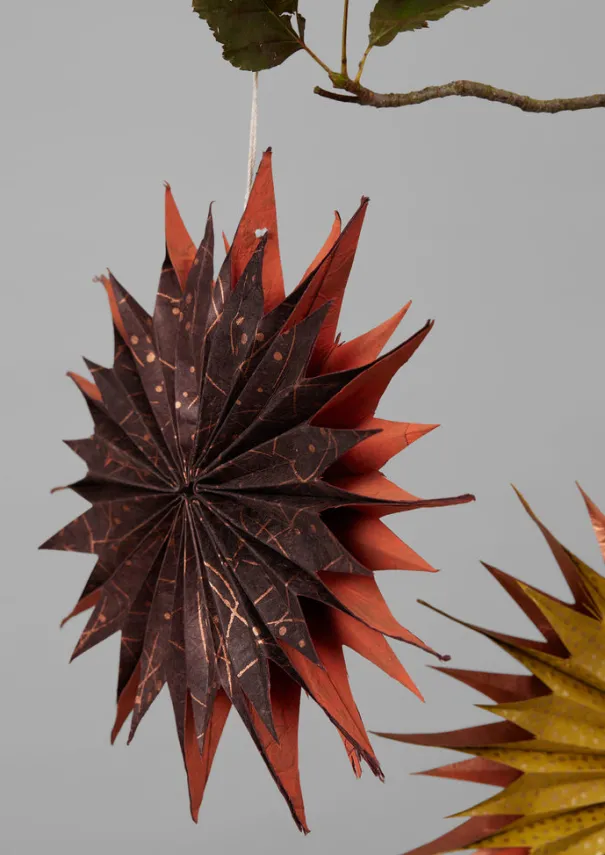 Outlet Hanging Lokta Paper Star Set Christmas Decorations