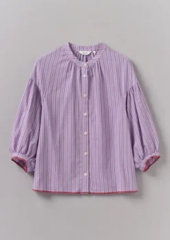 Best Harmony Stripe Hand Woven Mulmul Shirt Women Shirts|Tops & Tees