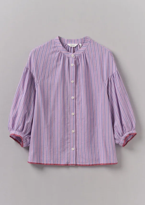 Best Harmony Stripe Hand Woven Mulmul Shirt Women Shirts|Tops & Tees