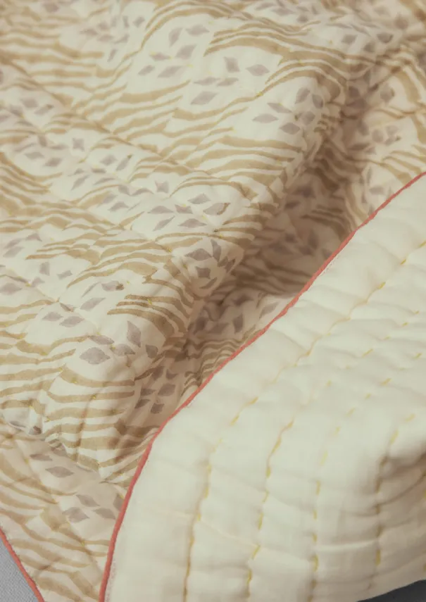 Harvest Block Print Cotton Quilt Textiles|Blankets & Throws