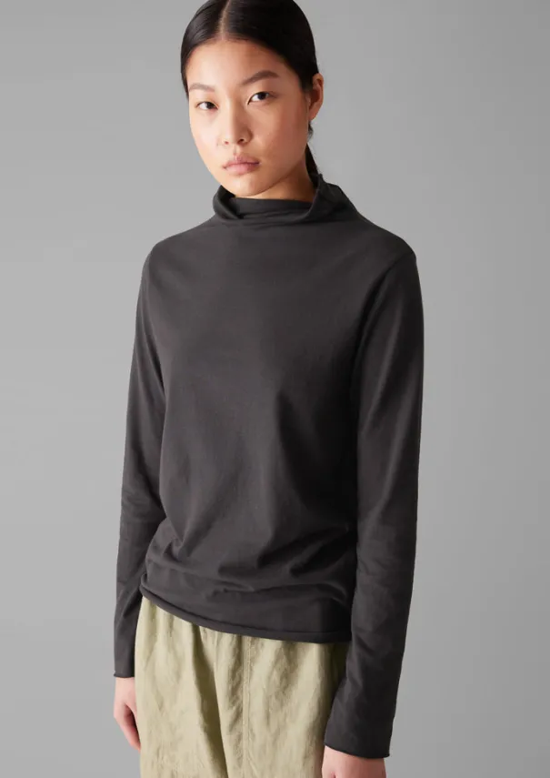 Clearance High Neck Soft Cotton Tee Women Jersey|Loungewear