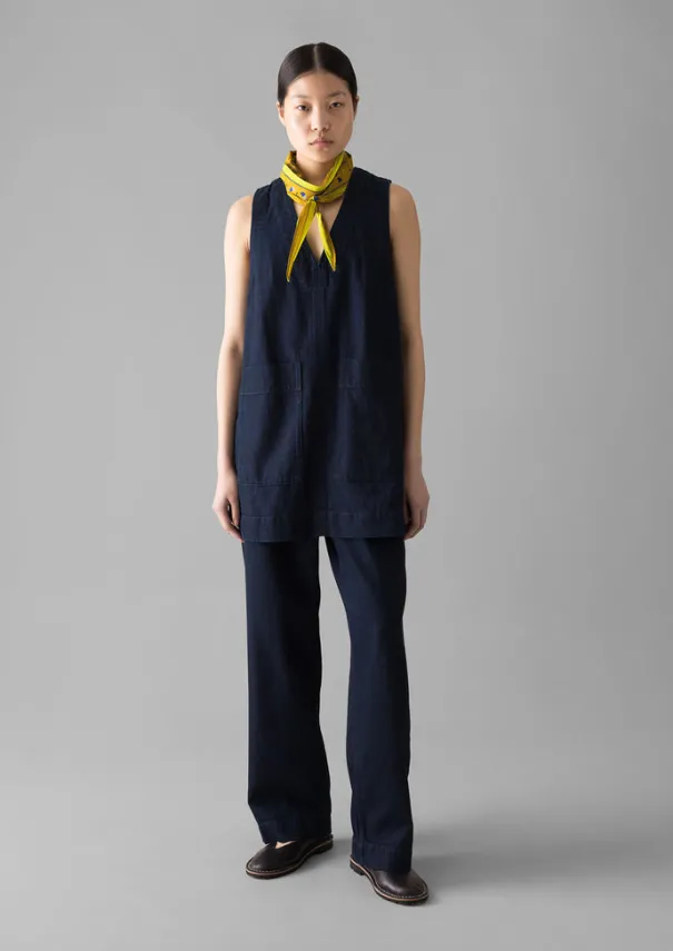 Denim Slim Leg Trousers Women Denim|Workwear