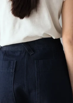 Denim Slim Leg Trousers Women Denim|Workwear