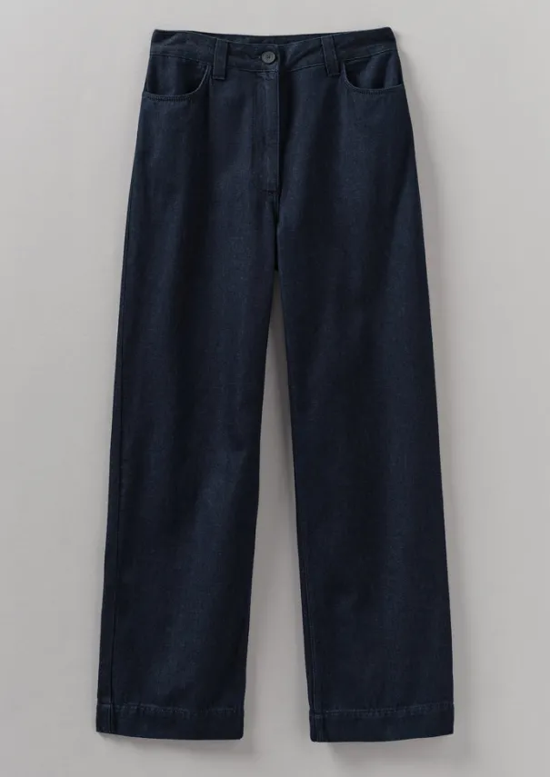 Denim Slim Leg Trousers Women Denim|Workwear