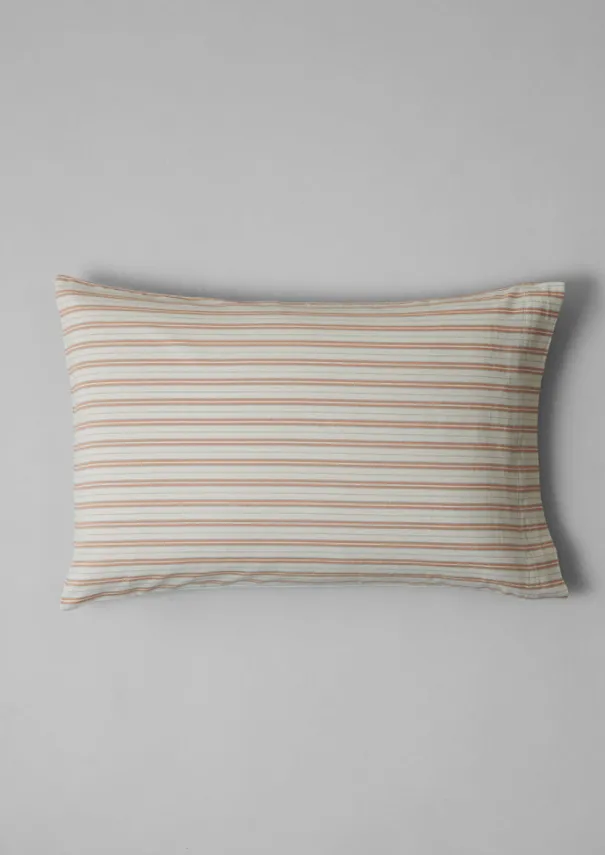 Best Ines Flannel Stripe Cotton Housewife Pillowcase Set Textiles|Bed Linen