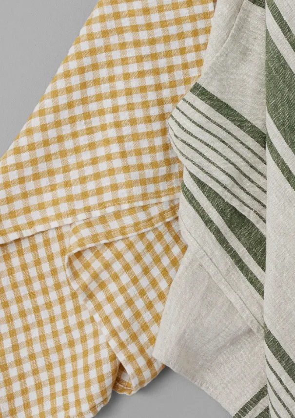 Outlet Irregular Stripe Linen Tea Towel Textiles|Aprons & Tea Towels