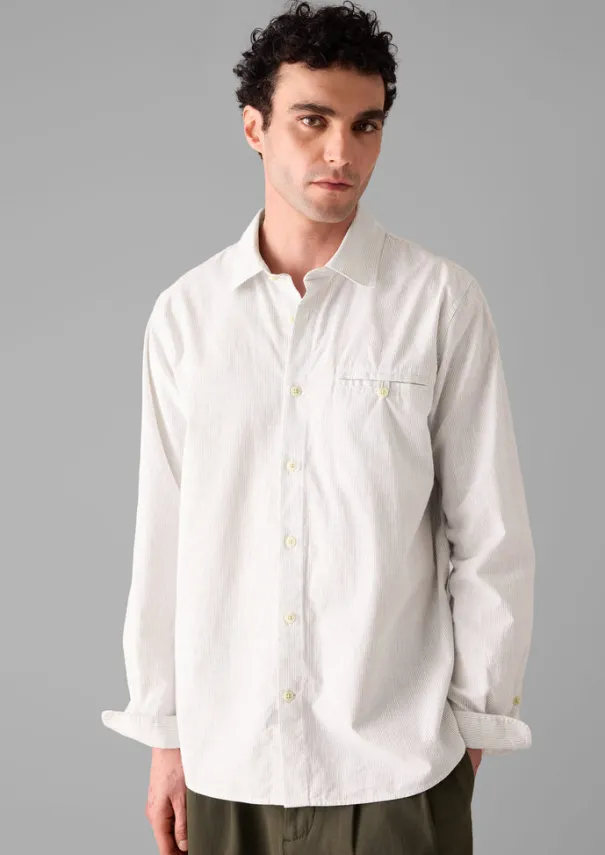 New Jet Pocket Fine Stripe Cotton Shirt Shirts