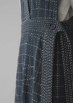 Outlet Kantha Stitched Wrap Pinafore Dress Women Dresses