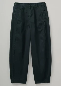 Sale Kathe Flat Front Cotton Twill Trousers Women Trousers