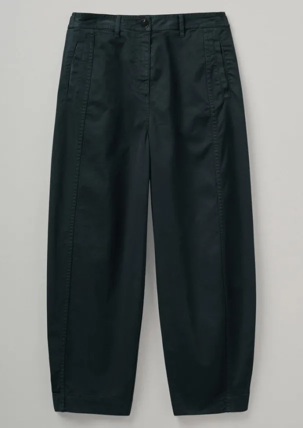 Sale Kathe Flat Front Cotton Twill Trousers Women Trousers
