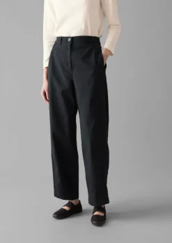 Sale Kathe Flat Front Cotton Twill Trousers Women Trousers