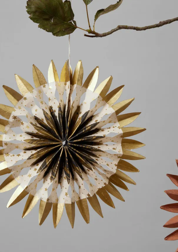 Outlet Large Dip Dyed Lokta Paper Rosette Set Christmas Decorations
