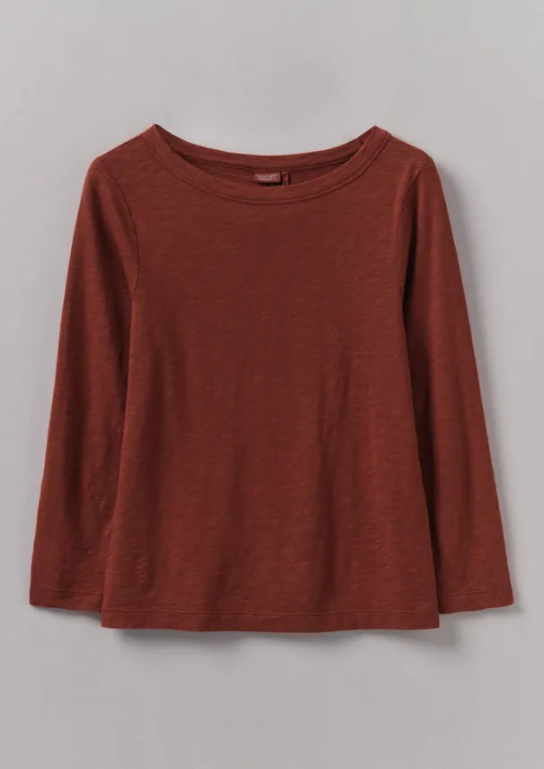 Sale Lia Garment Dyed Boat Neck Tee Women Jersey|Tops & Tees