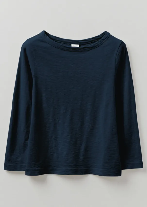 New Lia Garment Dyed Boat Neck Tee Women Jersey|Tops & Tees