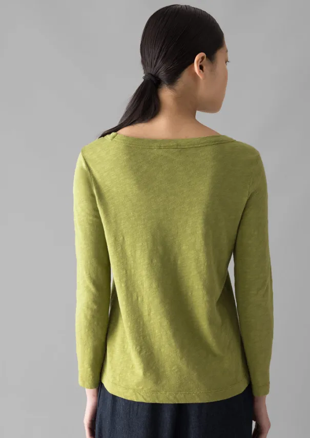 Online Lia Garment Dyed Boat Neck Tee Women Jersey|Tops & Tees