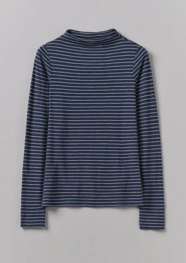 Clearance Light Stripe Cotton Slub Tee Women Jersey|Tops & Tees