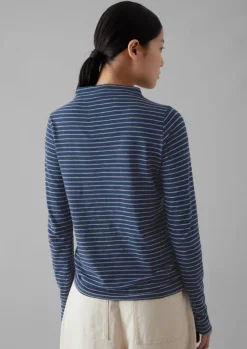 Clearance Light Stripe Cotton Slub Tee Women Jersey|Tops & Tees