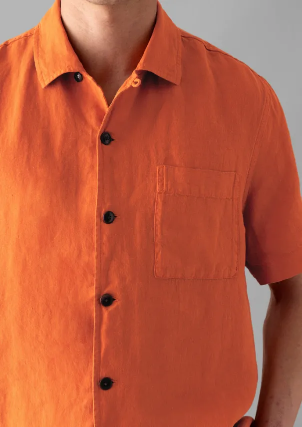 Sale Linen Short Sleeve Shirt Linen|Shirts