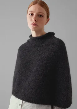 Online Lofty Alpaca Blend Knitted Poncho Women Hats, Scarves & Gloves|Knitwear