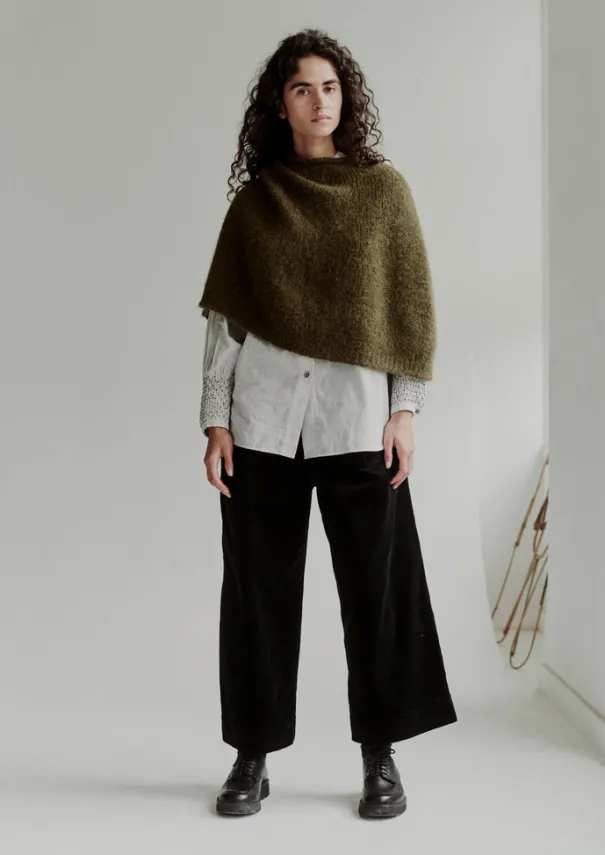 Clearance Lofty Alpaca Blend Knitted Poncho Women Hats, Scarves & Gloves|Knitwear