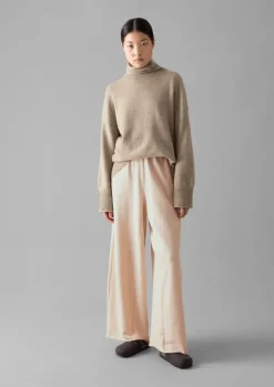 Hot Loopback Jersey Wide Leg Trousers Women Jersey|Loungewear