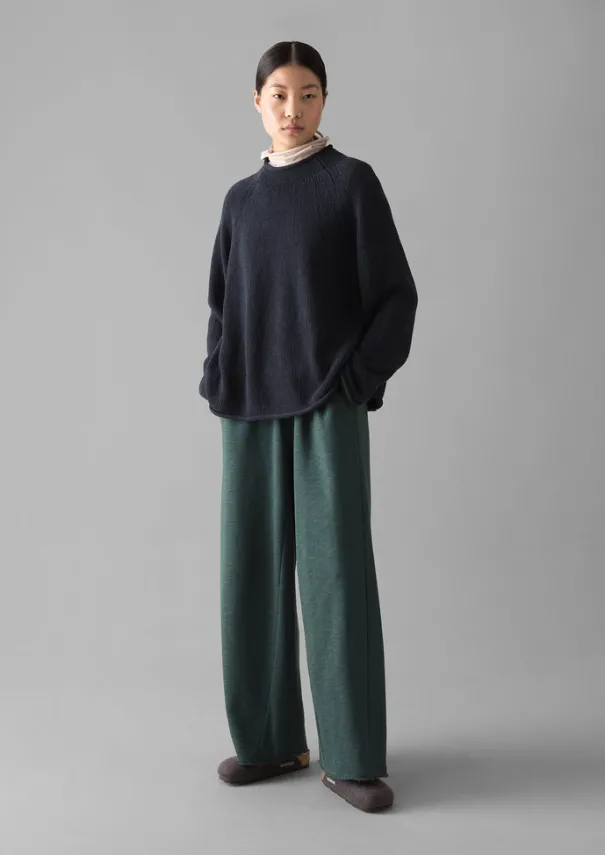 New Loopback Jersey Wide Leg Trousers Women Jersey|Loungewear