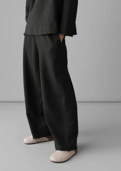 Loopback Jersey Wide Leg Trousers Women Jersey|Loungewear