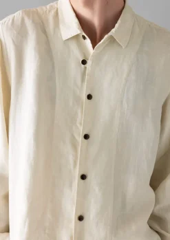 Online Loop Button Linen Shirt Linen|Shirts