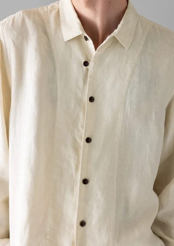 Online Loop Button Linen Shirt Linen|Shirts