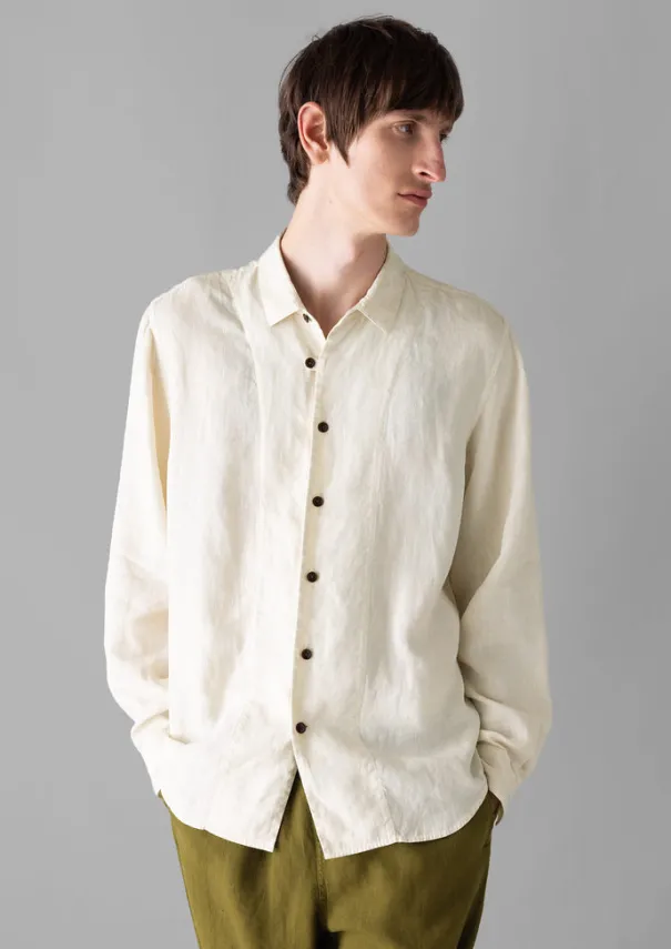 Online Loop Button Linen Shirt Linen|Shirts