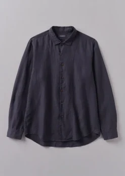 Discount Loop Button Linen Shirt Shirts