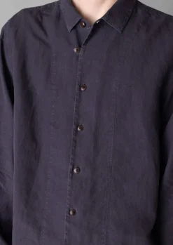 Discount Loop Button Linen Shirt Shirts