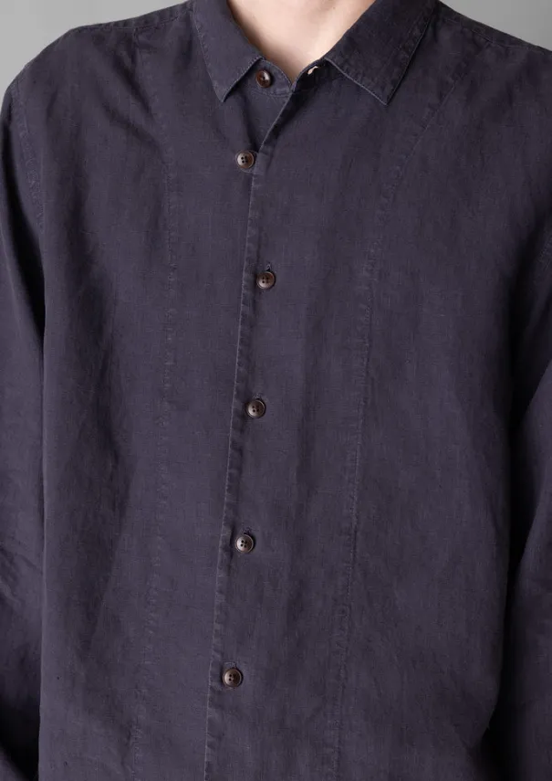 Discount Loop Button Linen Shirt Shirts