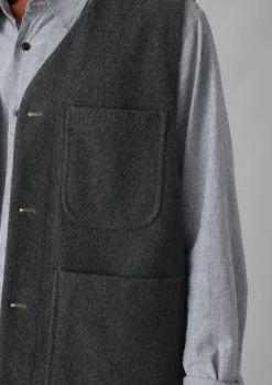 New Melton Wool Blend Gilet Coats & Jackets|Knitwear