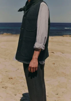 New Melton Wool Blend Gilet Coats & Jackets|Knitwear