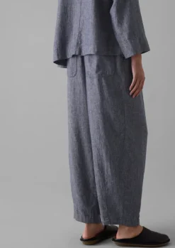 Sale Minako Cotton Linen Twill Trousers Women Linen|Loungewear