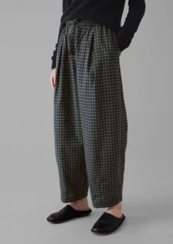 Online Minako Graph Check Cotton Cashmere Trousers Women Cashmere|Loungewear
