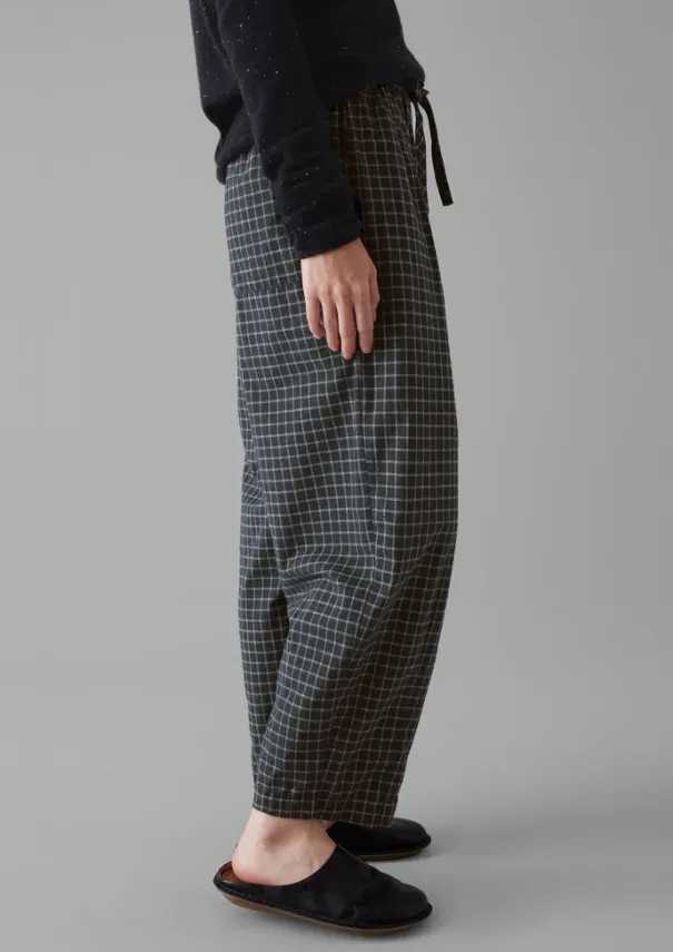 Online Minako Graph Check Cotton Cashmere Trousers Women Cashmere|Loungewear