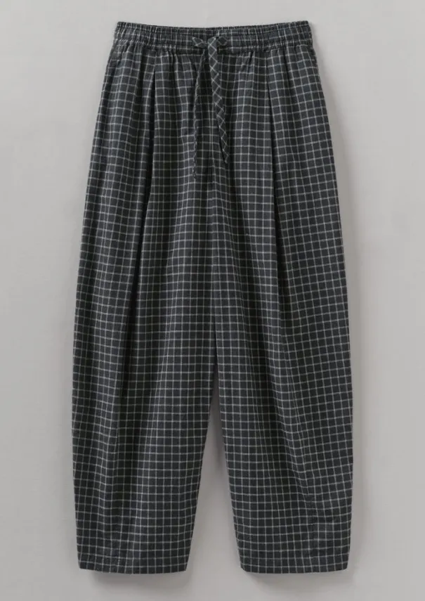 Online Minako Graph Check Cotton Cashmere Trousers Women Cashmere|Loungewear
