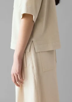 Clearance Mineral Dyed Cotton Boxy Tee Women Jersey|Tops & Tees