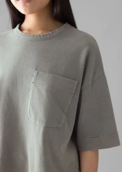 Online Mineral Dyed Cotton Boxy Tee Women Jersey|Tops & Tees